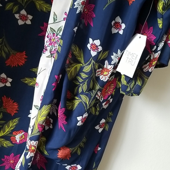 Time and Tru Floral Kimono NWT! Size Large - Picture 6 of 8